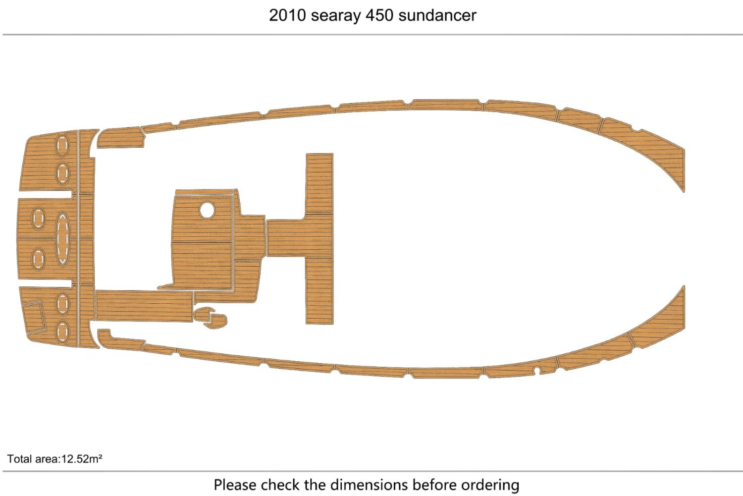 EVA Foam Boat flooring 2010-2012 Sea Ray 450 Sundancer (1) 1 Kit EVA Foam Boat flooring 2010-2012 Sea Ray 450 Sundancer