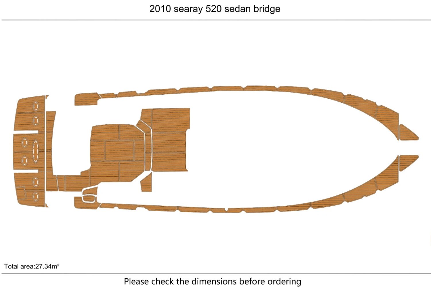 EVA Foam Boat flooring 2010 Sea Ray 520 sedan bridge