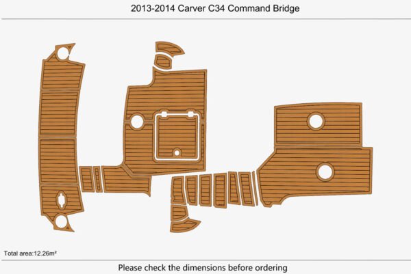 EVA Foam boat floor 2013-2014 Carver C34 Comman Bridge (2) 1 Kit EVA Foam boat floor 2013-2014 Carver C34 Comman Bridge
