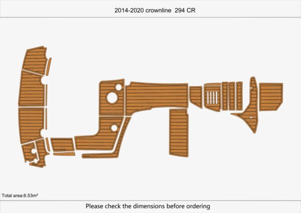 EVA Foam boat floor 2014-2020 Crownline 294 CR (1) 1 Kit EVA Foam boat floor 2014-2020 Crownline 294 CR