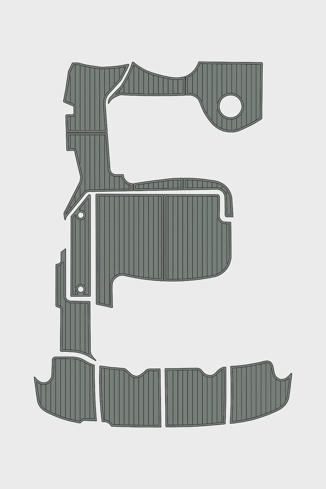 1 Kit EVA Foam boat flooring 2003-2008 Sea Ray 42 Sundancer