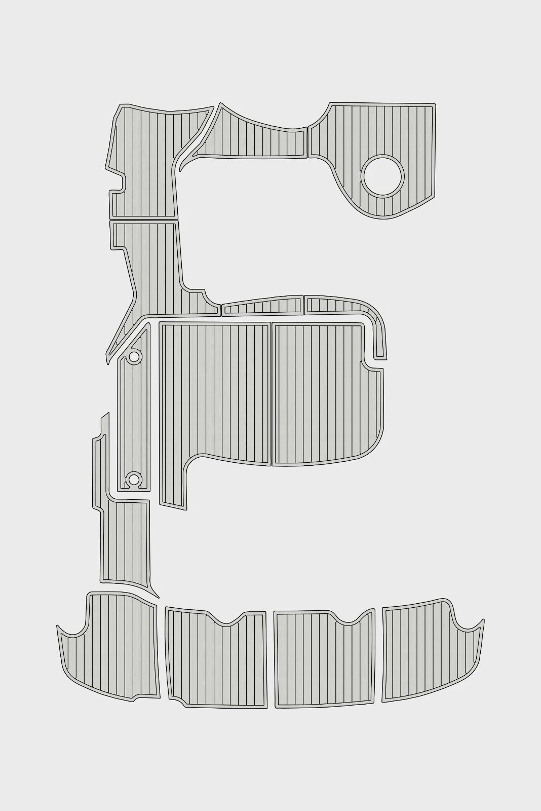 1 Kit EVA Foam boat flooring 2003-2008 Sea Ray 42 Sundancer