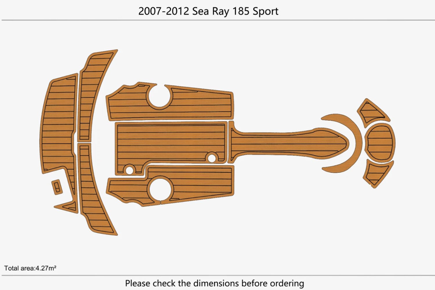 EVA Foam boat flooring 2007-2012 Sea Ray 185 Sport (1) 1 Kit EVA Foam boat flooring 2007-2012 Sea Ray 185 Sport
