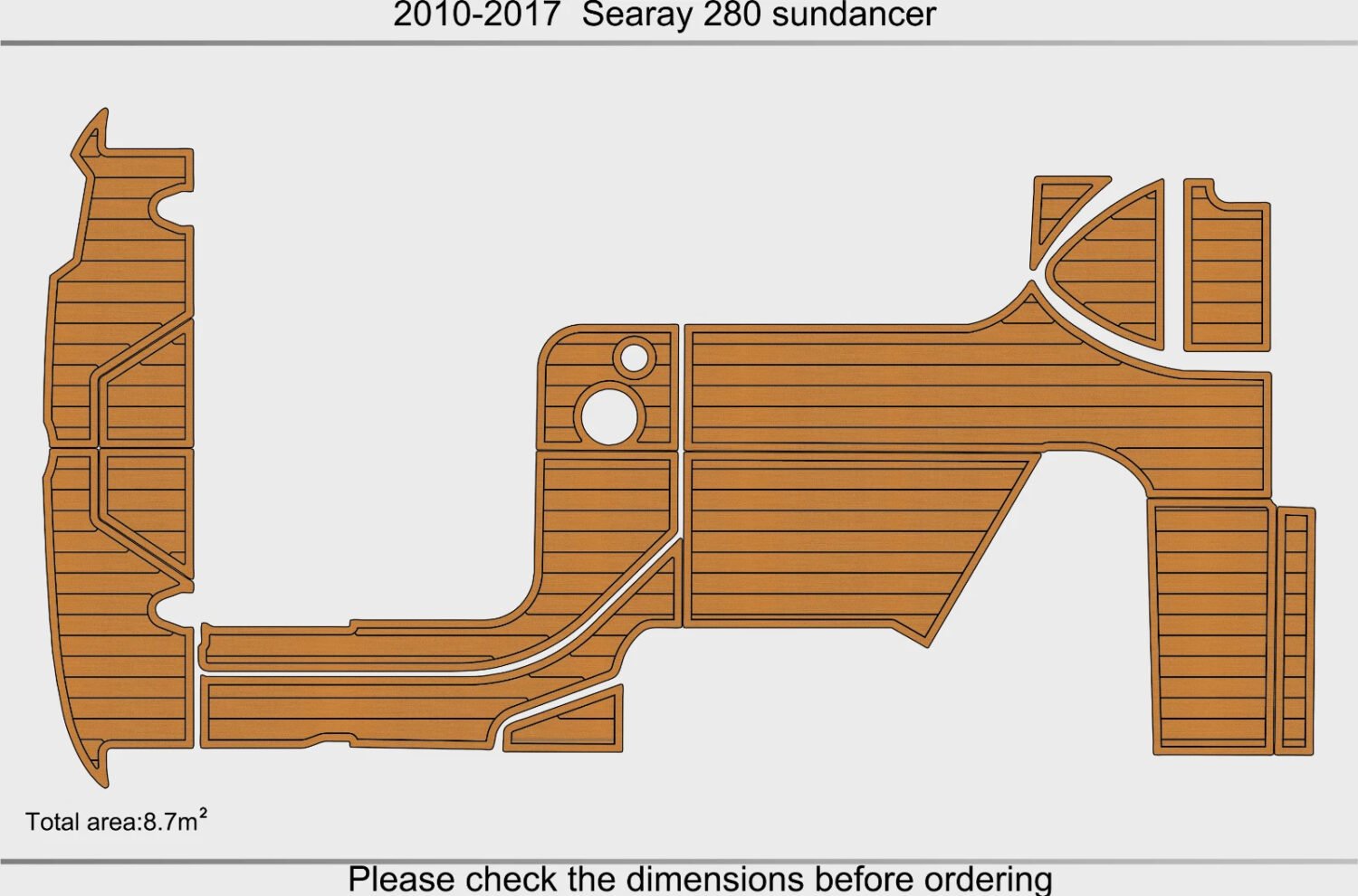 EVA Foam boat flooring 2010-2017 Sea ray 280 sundancer (1) 1 Kit EVA Foam boat flooring 2010-2017 Sea ray 280 sundancer