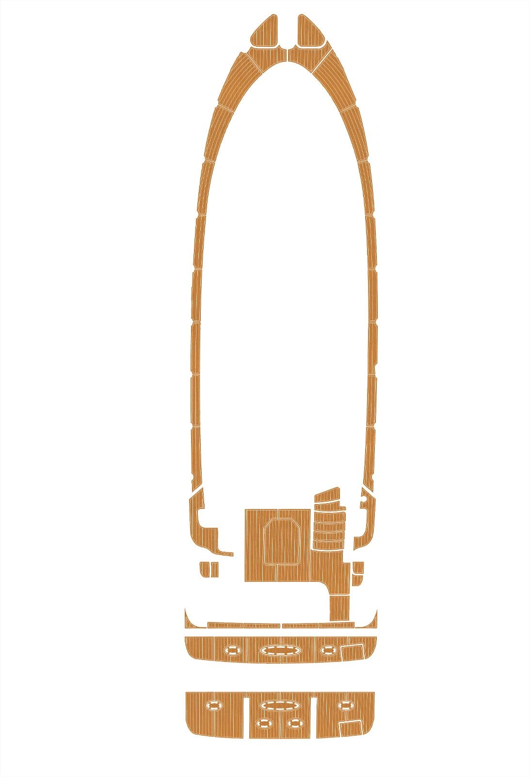 1 Kit EVA Foam boat flooring 2012-2014 Sea Ray 450 Sedan bridge