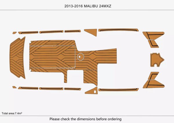 1 Kit EVA Foam boat flooring 2013-2016 Malibu 24 MXZ