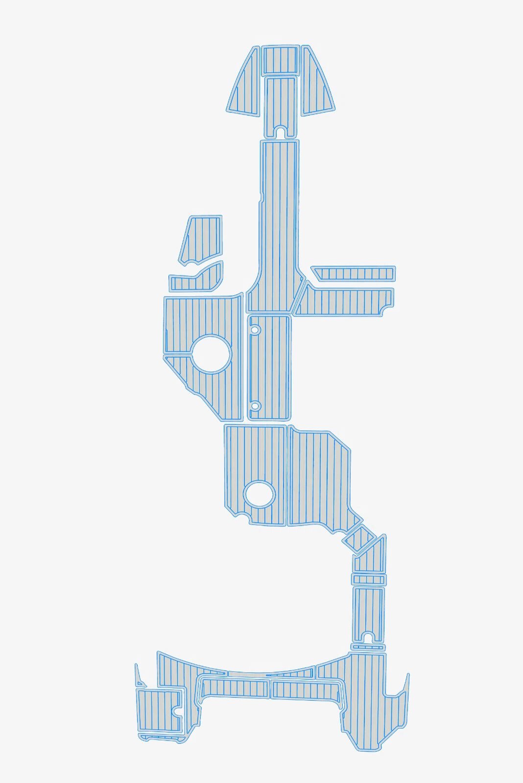 EVA Foam boat flooring 2015-2023 Sea Ray SLX 310 Outboard (9) 1 Kit EVA Foam boat flooring 2015-2023 Sea Ray SLX 310 Outboard