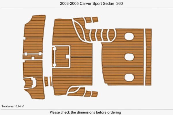 EVA Foam flooring 6mm 2003-2005 Carver 360 Sport Sedan (2) 1 Kit EVA Foam flooring 6mm 2003-2005 Carver 360 Sport Sedan