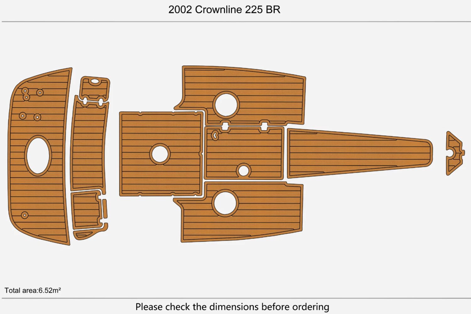 1 Kit EVA foam boat flooring 2002 Crownline 225 BR