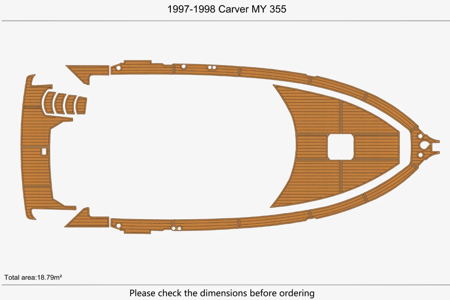 1 Kit EVA Foam marine floor 1997-1998 Carver MY 355