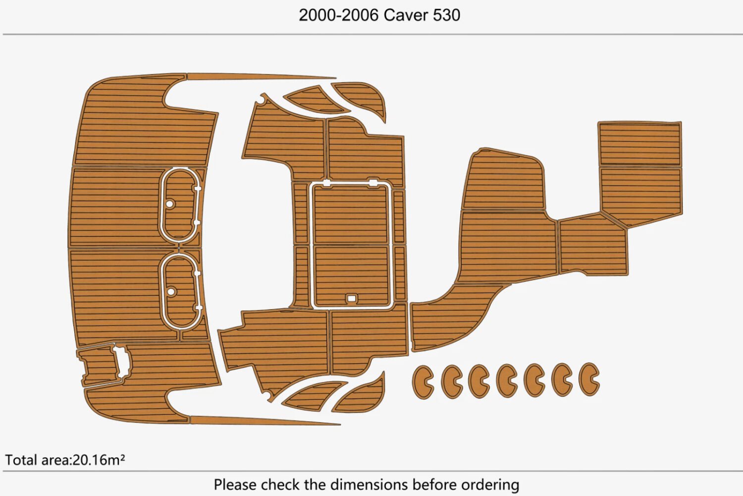 1 Kit EVA Foam marine floor 2000-2006 Carver 530