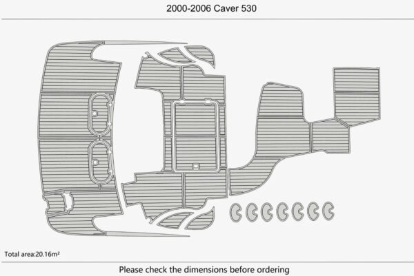 EVA Foam marine floor 2000-2006 Carver 530 (3) 1 Kit EVA Foam marine floor 2000-2006 Carver 530