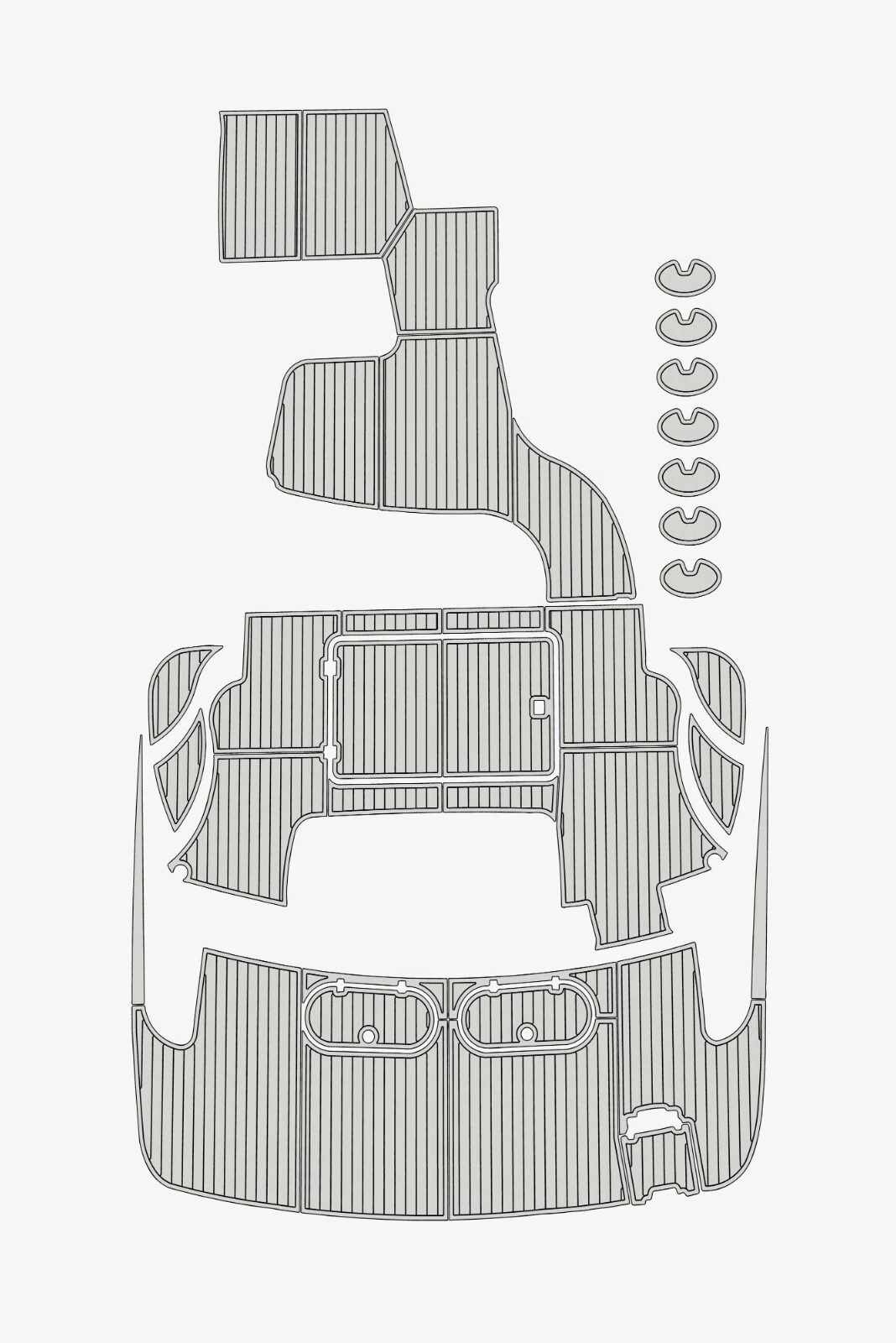 1 Kit EVA Foam marine floor 2000-2006 Carver 530