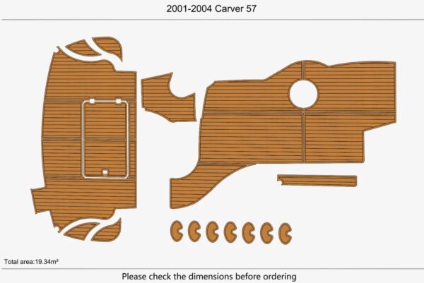 EVA Foam marine floor 2001-2004 Carver 57 (2) 1 Kit EVA Foam marine floor 2001-2004 Carver 57