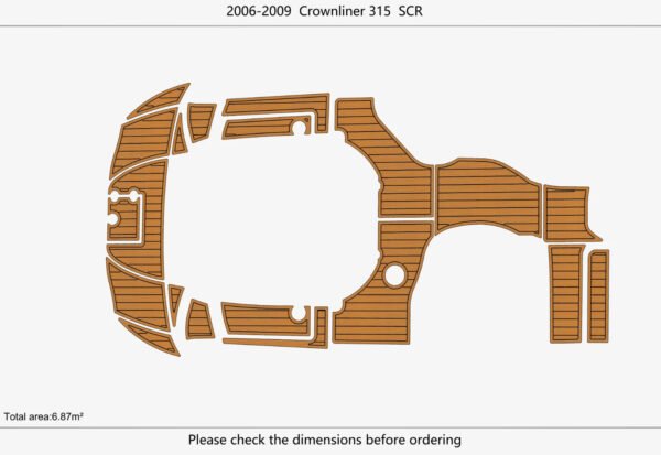 EVA Foam marine floor 2006-2009 Crownliner 315 SCR (1) 1 Kit EVA Foam marine floor 2006-2009 Crownliner 315 SCR