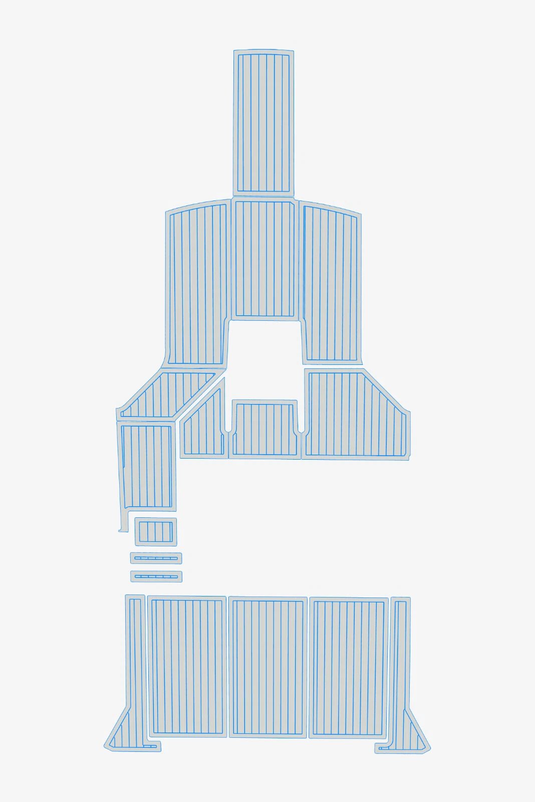 1 Kit EVA Foam marine floor faux teak Carver 38