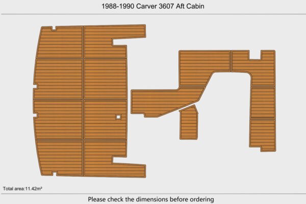 EVA Foam marine flooring 1988-1990 Carver 3607 (1) 1 Kit EVA Foam marine flooring 1988-1990 Carver 3607