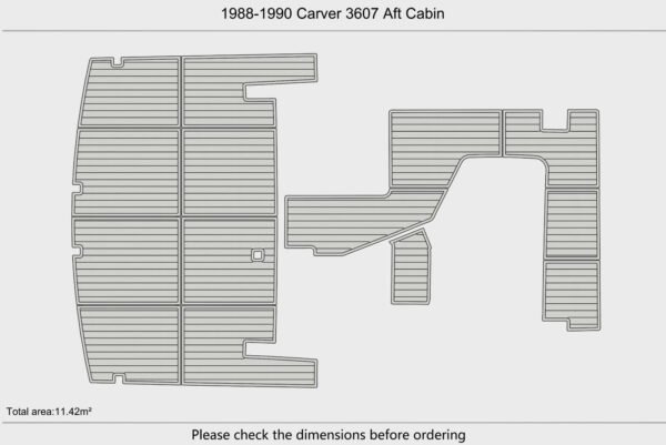 EVA Foam marine flooring 1988-1990 Carver 3607 (2) 1 Kit EVA Foam marine flooring 1988-1990 Carver 3607