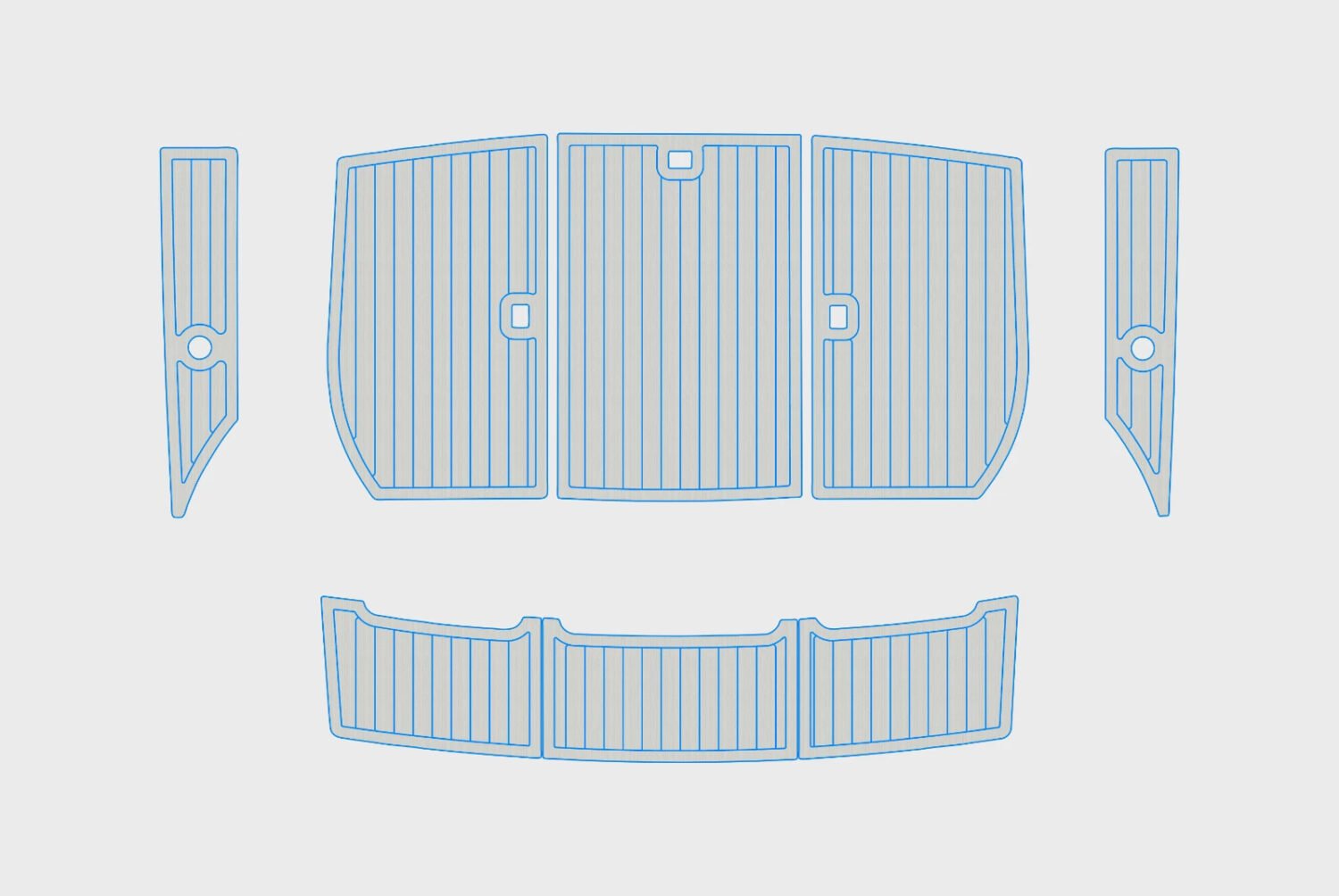 1 Kit EVA Foam marine flooring 1990-1992 Carver 28