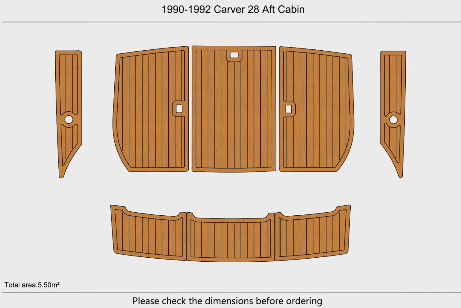 1 Kit EVA Foam marine flooring 1990-1992 Carver 28