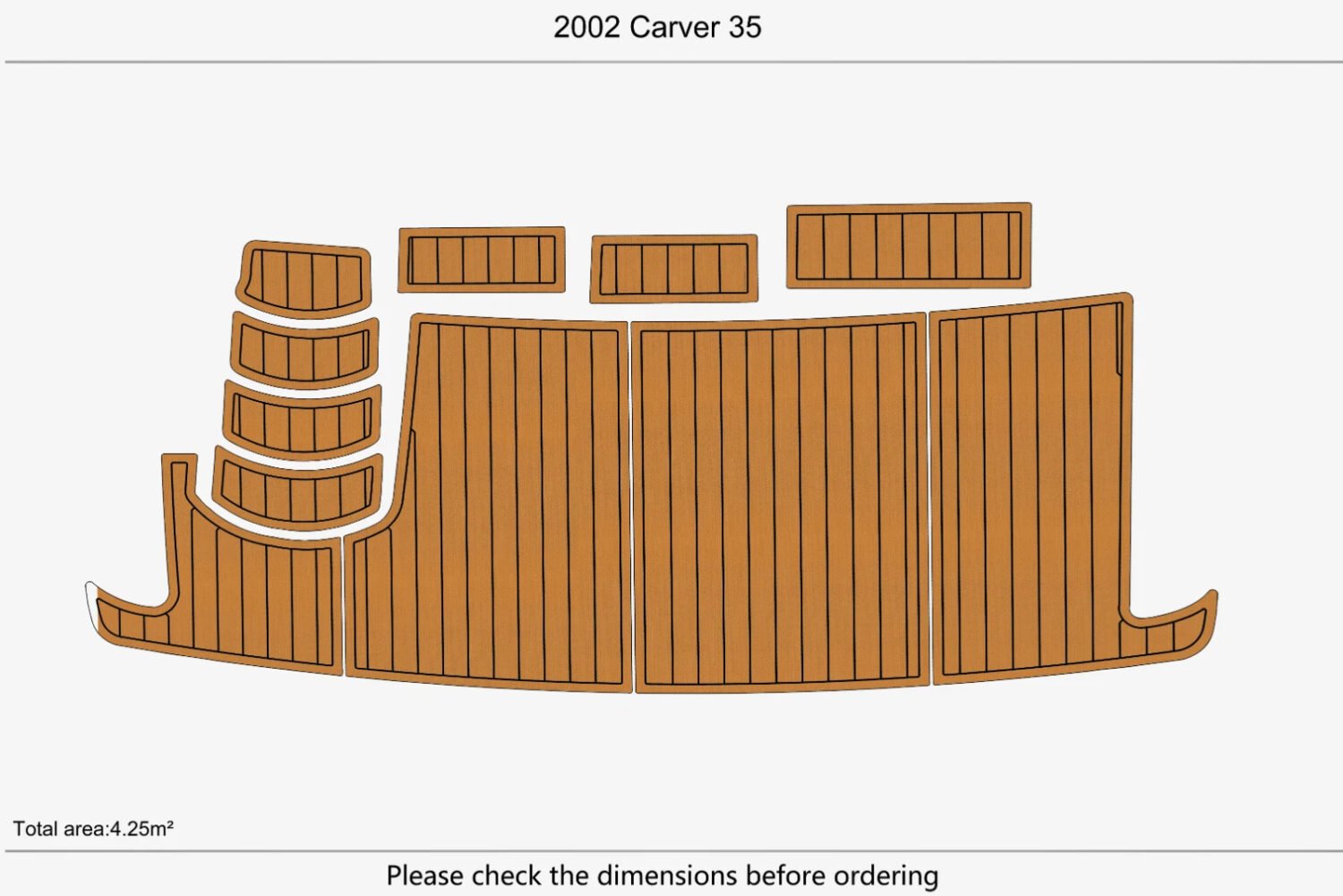 1 Kit EVA Foam marine flooring 2002 Carver 35