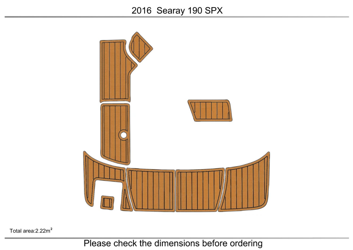 1 Kit EVA Foam marine flooring 2016-2021 Sea Ray 190 SPX