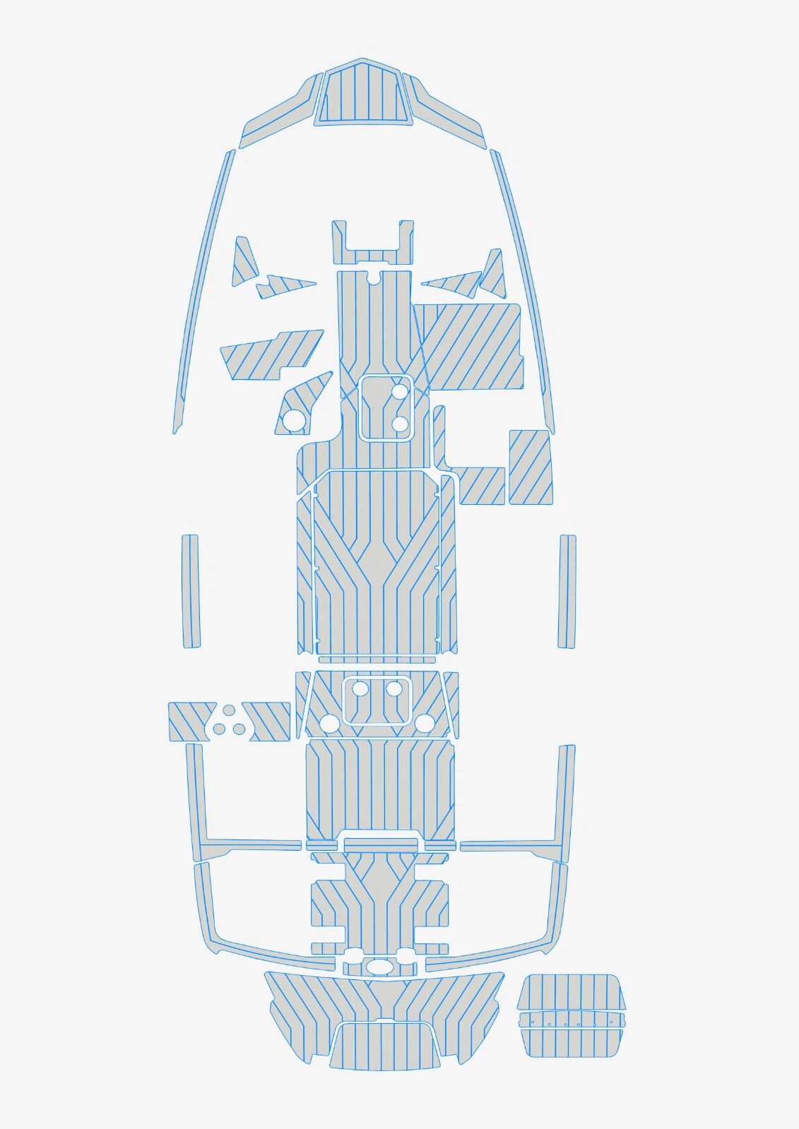 EVA Foam marine flooring 2021-2022 Malibu M220 (8) 1 Kit EVA Foam marine flooring 2021-2022 Malibu M220