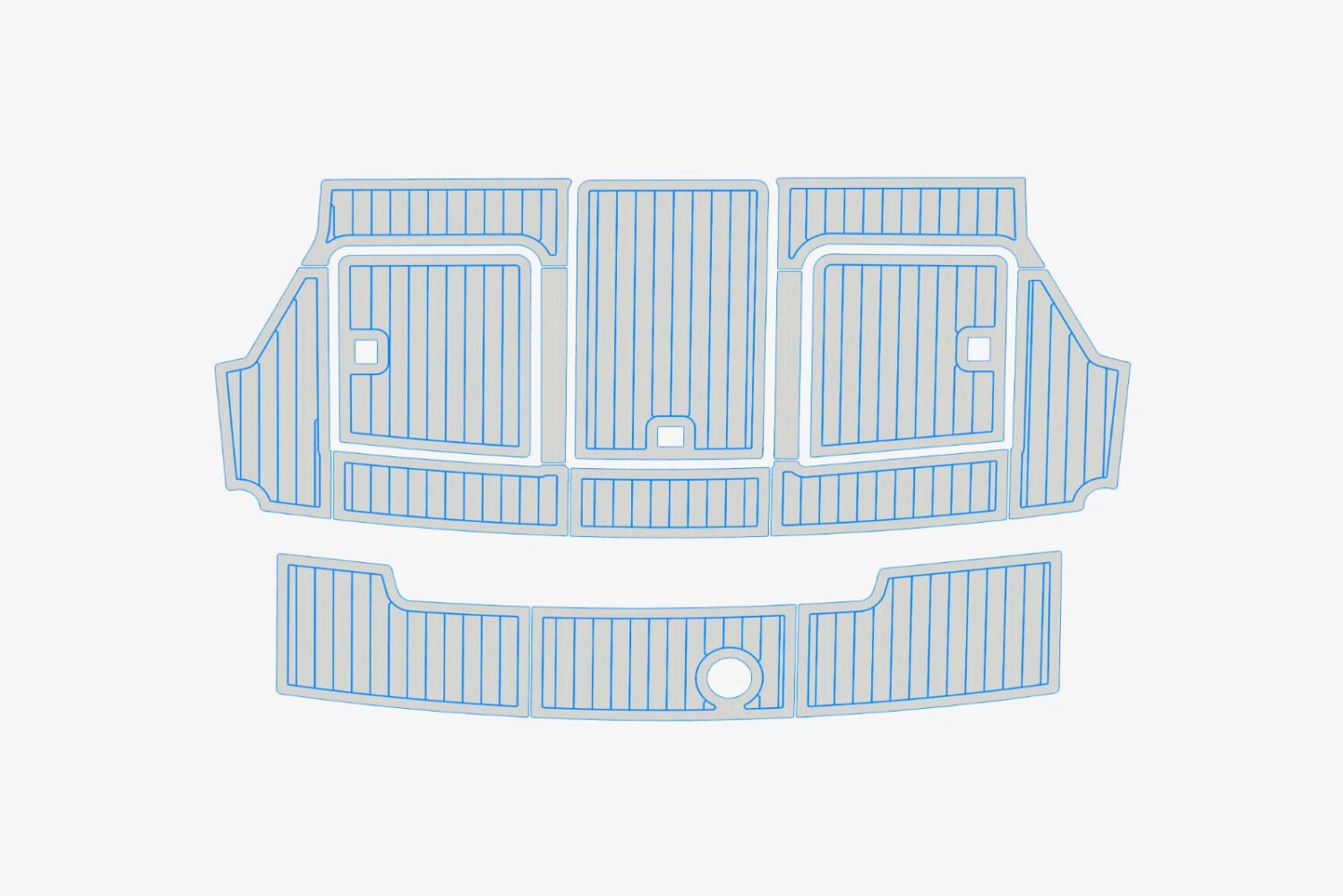 EVA Foam marine flooring 6mm Carver 37 Cockpit (16) 1 Kit EVA Foam marine flooring 6mm Carver 37 Cockpit