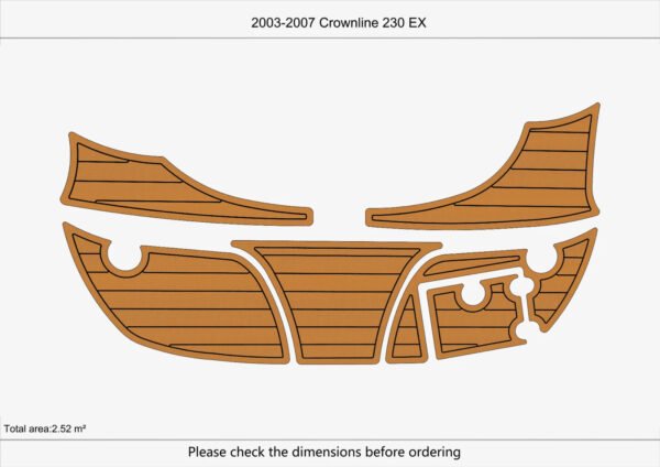 EVA faom marine deck flooring 2003-2007 Crownline 230 EX (1) 1 Kit EVA foam marine deck flooring 2003-2007 Crownline 230 EX