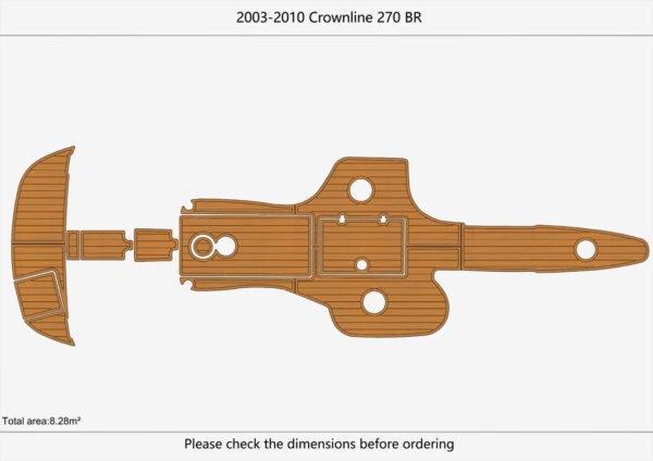 EVA foam boat floor 2003-2010 Crownline 270 BR (1) 1 Kit EVA foam boat floor 2003-2010 Crownline 270 BR