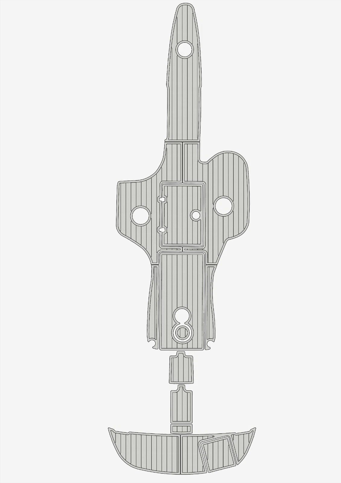 EVA foam boat floor 2003-2010 Crownline 270 BR (16) 1 Kit EVA foam boat floor 2003-2010 Crownline 270 BR