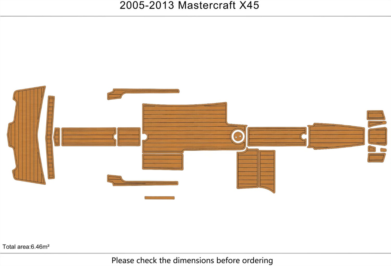 1 Kit EVA foam boat floor 2005-2013 Mastercraft X45