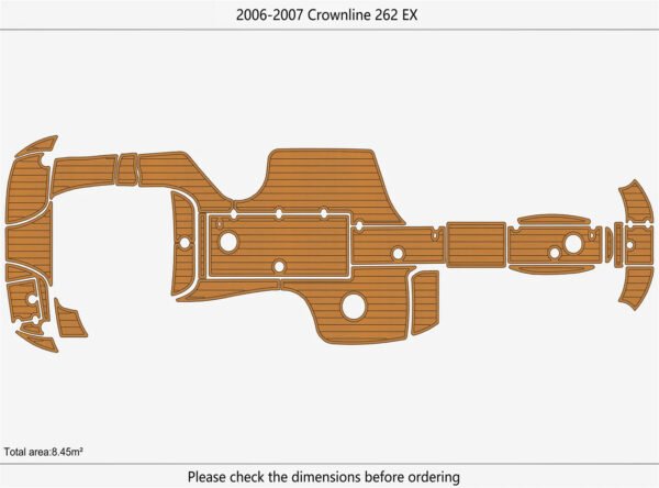 EVA foam boat floor 2006-2007 Crownline 262 EX (1) 1 Kit EVA foam boat floor 2006-2007 Crownline 262 EX