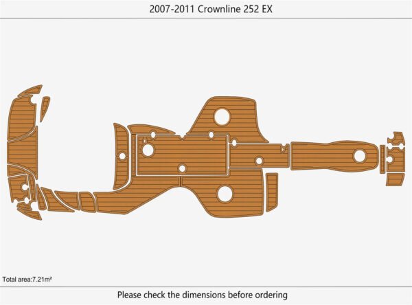 EVA foam boat floor 2007-2011 Crownline 252 EX (1) 1 Kit EVA foam boat floor 2007-2011 Crownline 252 EX
