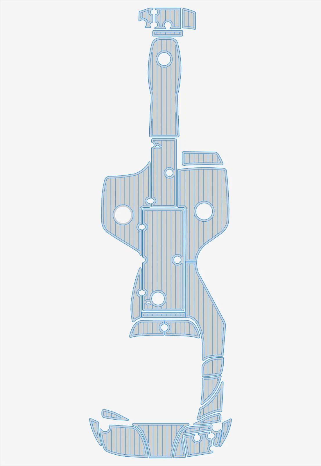 EVA foam boat floor 2007-2011 Crownline 252 EX (9) 1 Kit EVA foam boat flooring 2007-2011 Crownline 252 EX