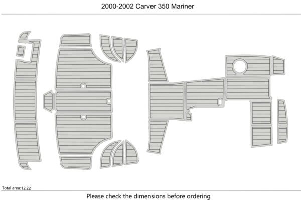 EVA foam boat flooring 2001 Carver 350 Mariner (8) 1 Kit EVA foam boat flooring 2001 Carver 350 Mariner