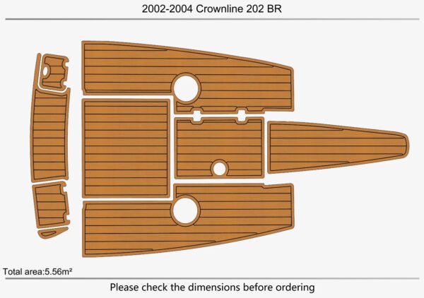 1 Kit EVA foam boat flooring 2002-2004 Crownline 202 BR