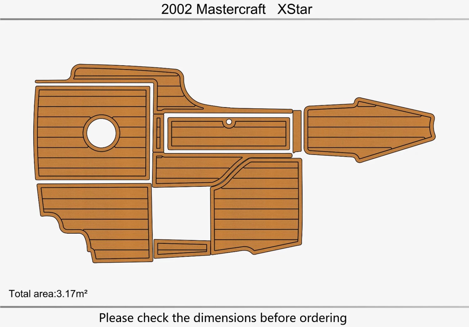 1 Kit EVA foam boat flooring 2002 Mastercraft X-Star