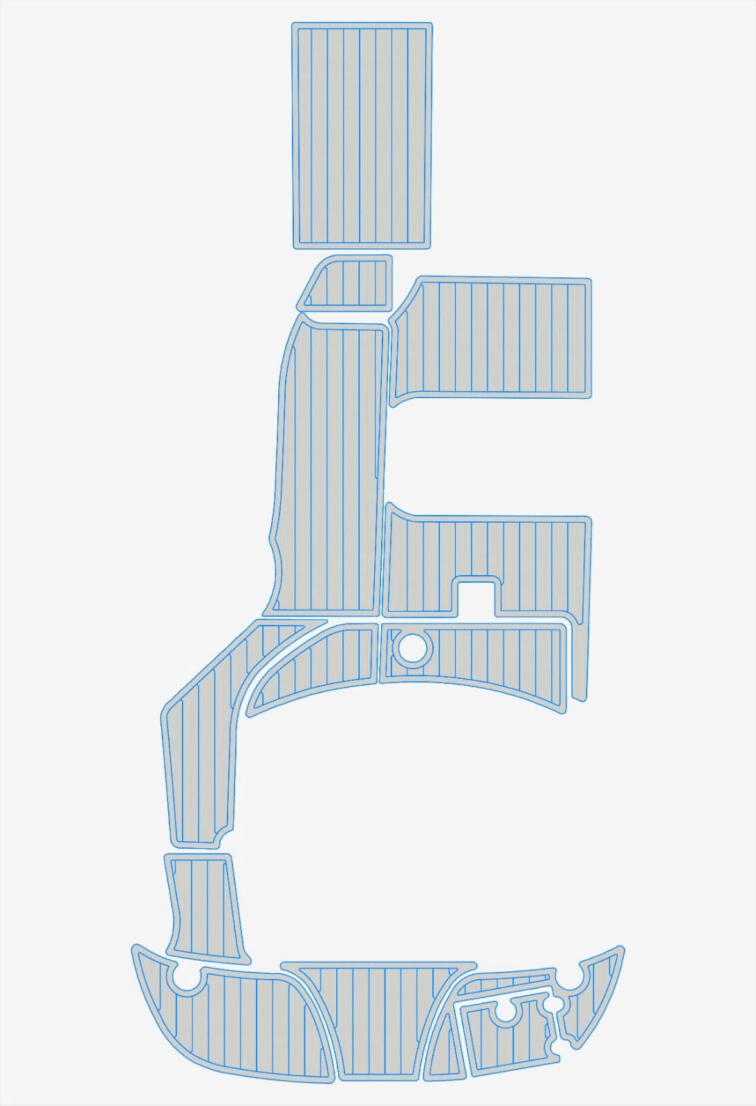 EVA foam boat flooring 2004-2010 Crownline 250 CR (14) 1 Kit EVA foam boat flooring 2004-2010 Crownline 250 CR