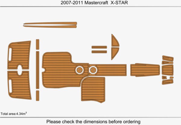 EVA foam boat flooring 2004-2011 Mastercraft X-STARS (1) 1 Kit EVA foam boat flooring 2004-2011 Mastercraft X-STAR