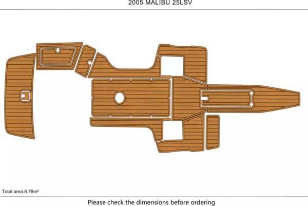 1 Kit EVA foam boat flooring 2005 Malibu 25 LSV