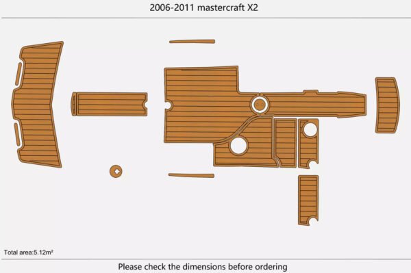EVA foam boat flooring 2006-2011 Mastercraft X2 (7) 1 Kit EVA foam boat flooring 2006-2011 Mastercraft X2