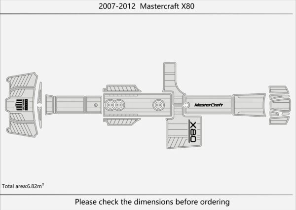 1 Kit EVA foam boat flooring 2007-2012 Mastercraft X80