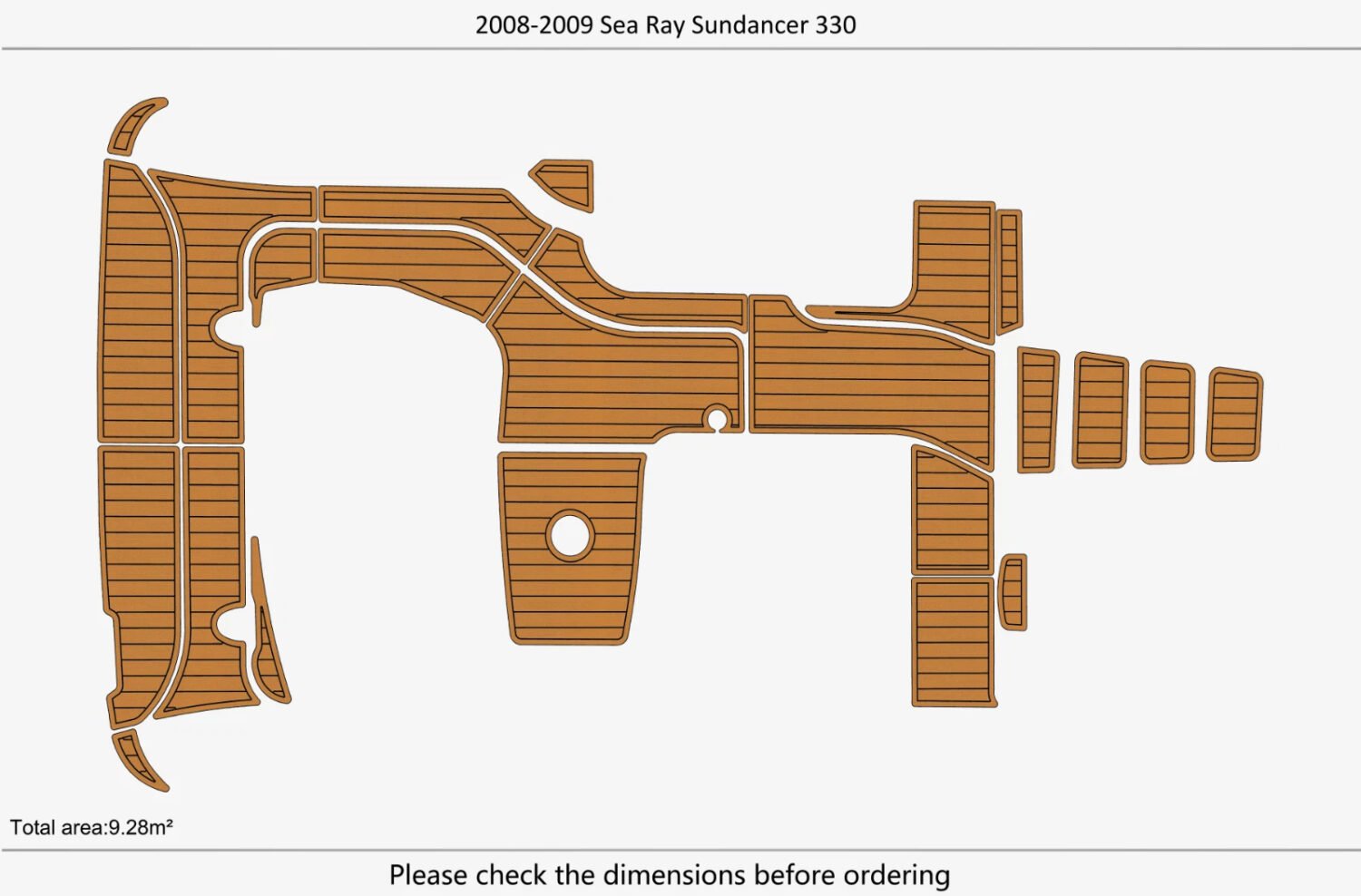 EVA foam boat flooring 2008-2009 Sea Ray Sundancer 330 (1) 1 Kit EVA foam boat flooring 2008-2009 Sea Ray Sundancer 330