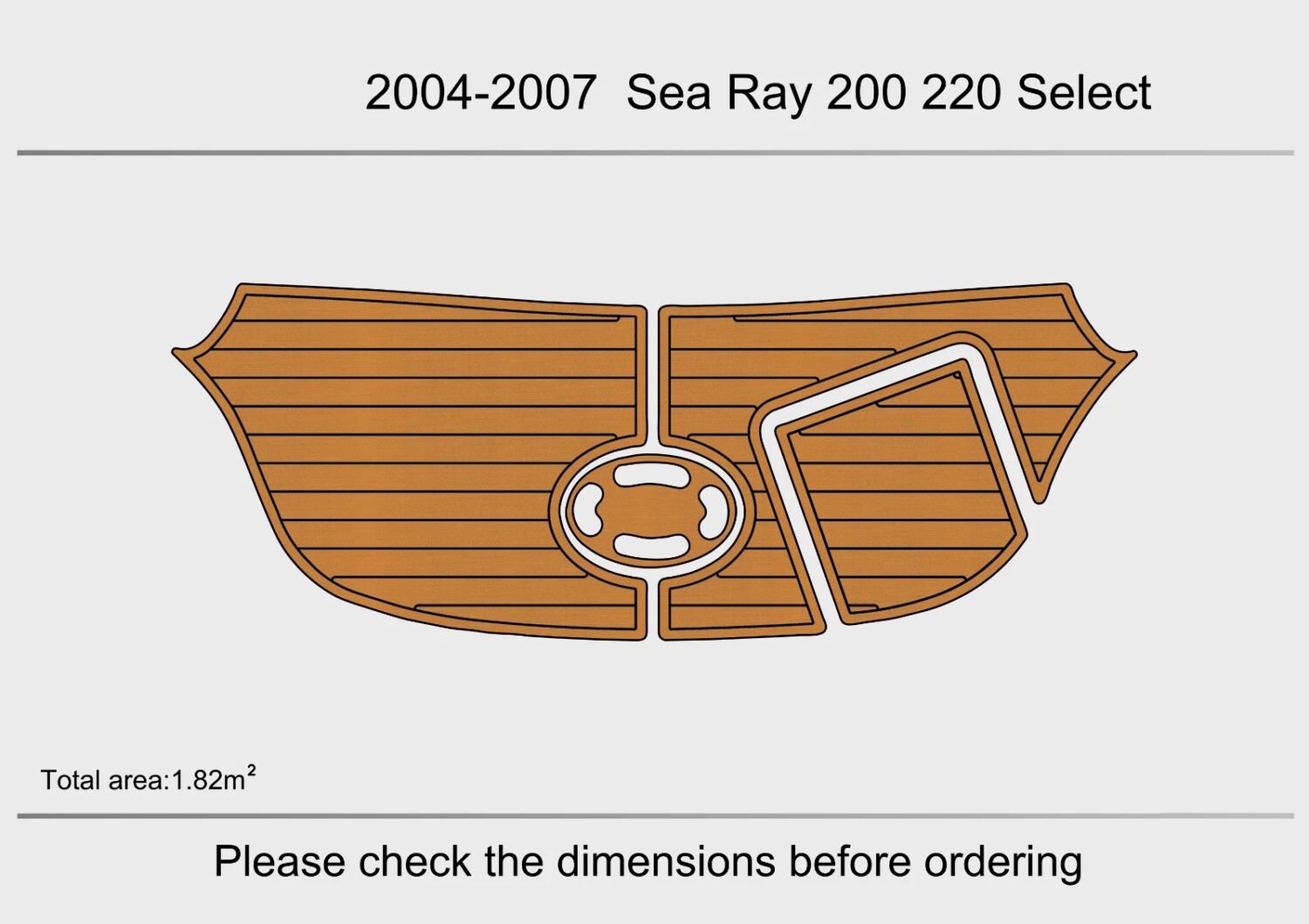 EVA foam boat flooring 2008-2012 Sea Ray 200-220 (2) 1 Kit EVA foam boat flooring 2008-2012 Sea Ray 200-220