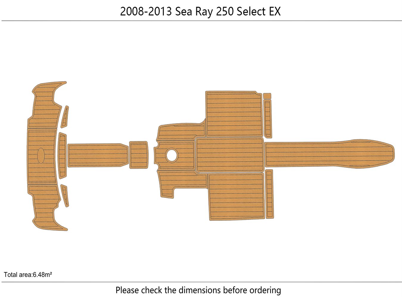 EVA foam boat flooring 2008-2013 Sea Ray 250 select EX (1) 1 kit EVA foam boat flooring 2008-2013 Sea Ray 250 select EX