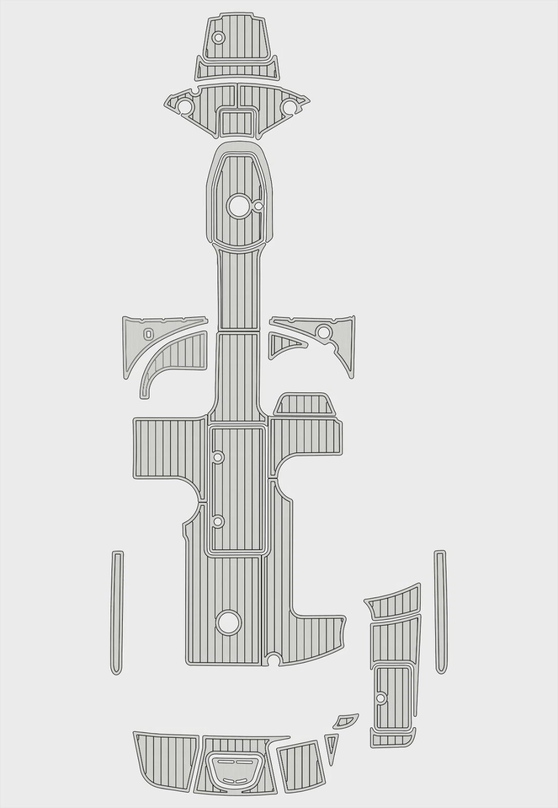 1 kit EVA foam boat flooring 2009-2014 Sea Ray 280 sundeck