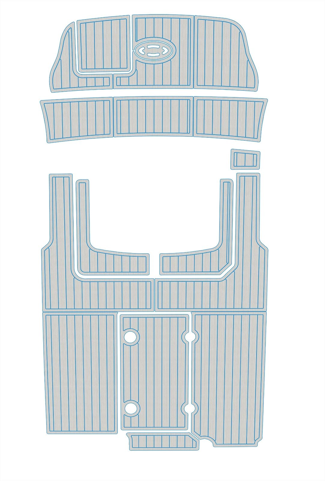 1 Kit EVA foam boat flooring 2010-2011 Sea Ray 235 weekender