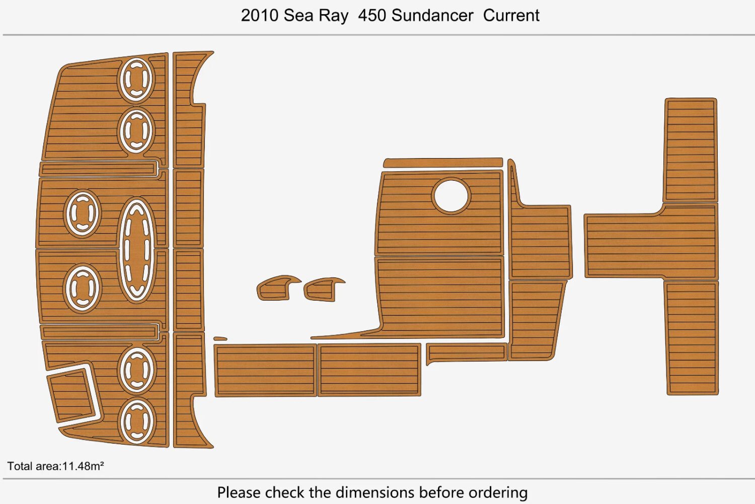 EVA foam boat flooring 2010-2012 Sea Ray 450 Sundancer (1) 1 Kit EVA foam boat flooring 2010-2012 Sea Ray 450 Sundancer