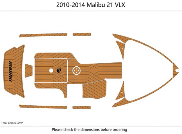 1 Kit EVA foam boat flooring 2010-2014 Malibu 21 VLX
